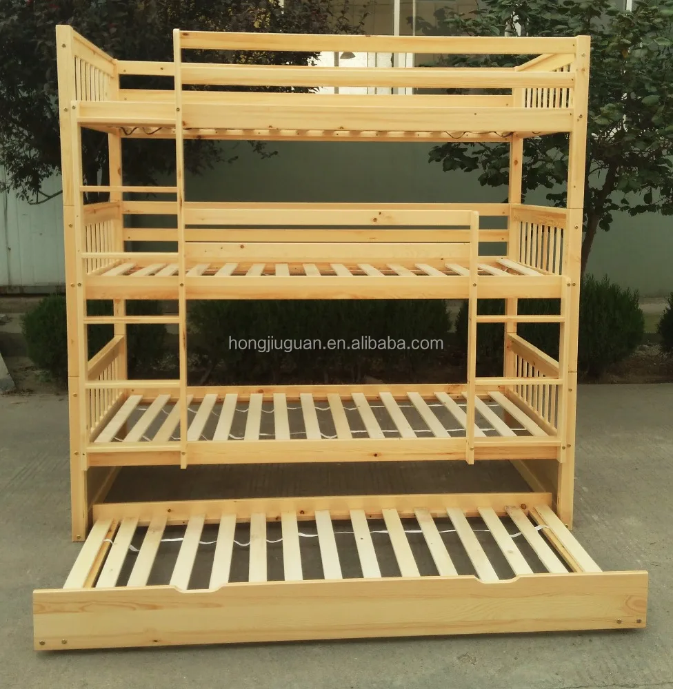 3 Tier Bunk Bed Triple With Trundle 3 Tier Bunk Bed Triple With Trundle Product On Alibaba