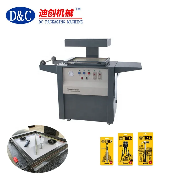 Small products packaging blister card pack vacuum skin heat sealing machine