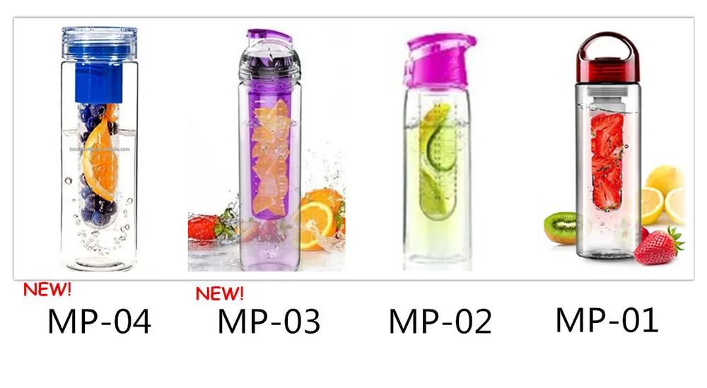 2016 Factory provide water bottle joyshaker changing color tritan disposable fruit infuser