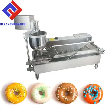 Mini Commercial Automatic Candy Donut Machine With Conveyor For Sale 