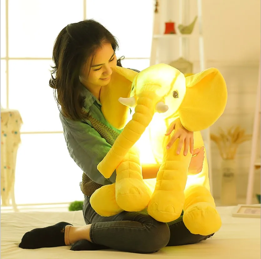 2018 Wholesale New Soft Led Light Up Elephant Pillow For Children