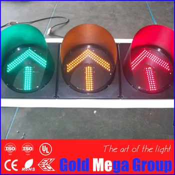 400mm Warna Merah Hijau Kuning Led Panah Lampu Lalu Lintas