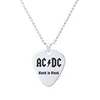 Fashion jewelry logo engravable alloy guitar pick holder pendant necklace