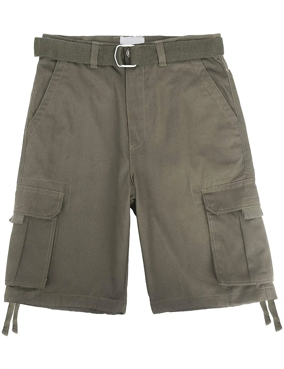 Ma Croix Mens Twill Cargo Shorts Belt Multi Pocket Summer Short Pants