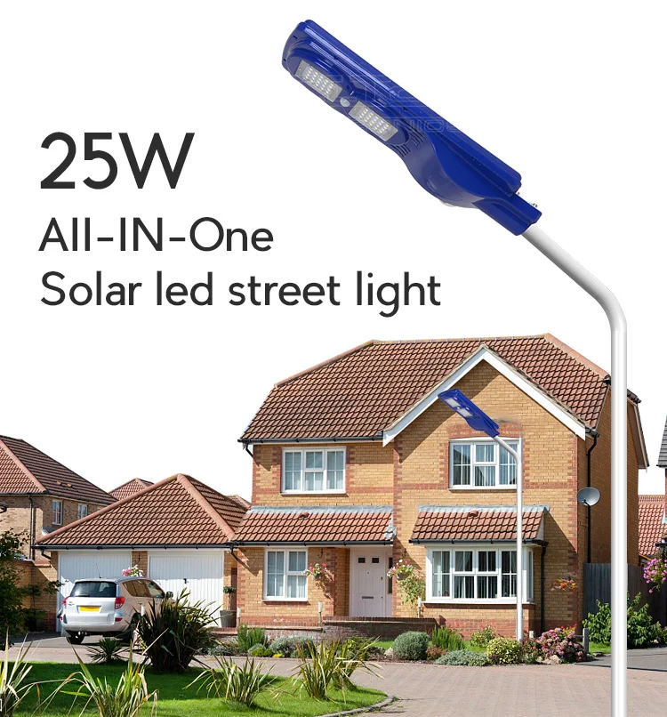25W IP65 outdoor motion sensor all in one led solar home light