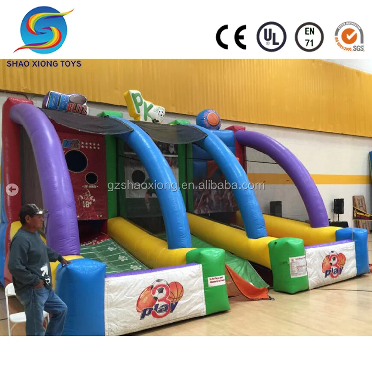 2018 Factory Inflatable Sport Game 3 In 1 Inflatable Sport Throw Game For Outdoor Use