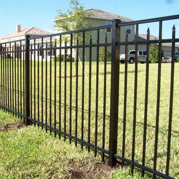 Powder Coated Wrought Iron Balusters With Iron Grille Gate Design - Buy ...