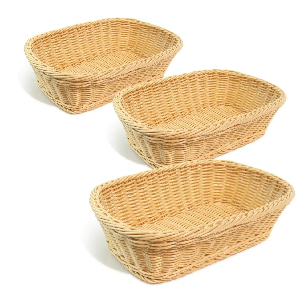New Design Pp Rattan Bread Basket Buy Plastic Basket