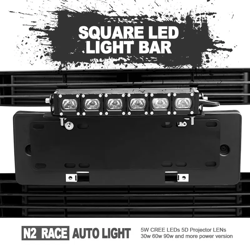 Polaris RZR XP 1000 TURBO Bull Ba led offroad light bar square led light bar