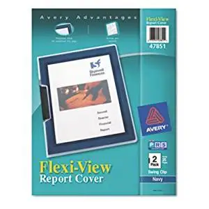 Avery Consumer Products Products - Swing Clip Report Cover, 9amp;quot;x11-1/2amp;quot;, 2/PK, Navy - Sold as 1 PK - Report covers with swing clips offer a stylish design to make your work look great. Swing clip securely holds up to 25 8-1/2amp;quot; x 11amp;quot; sheets with no hole punching