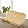 Wholesale high quality rectangle natural pine storage box with hinged
