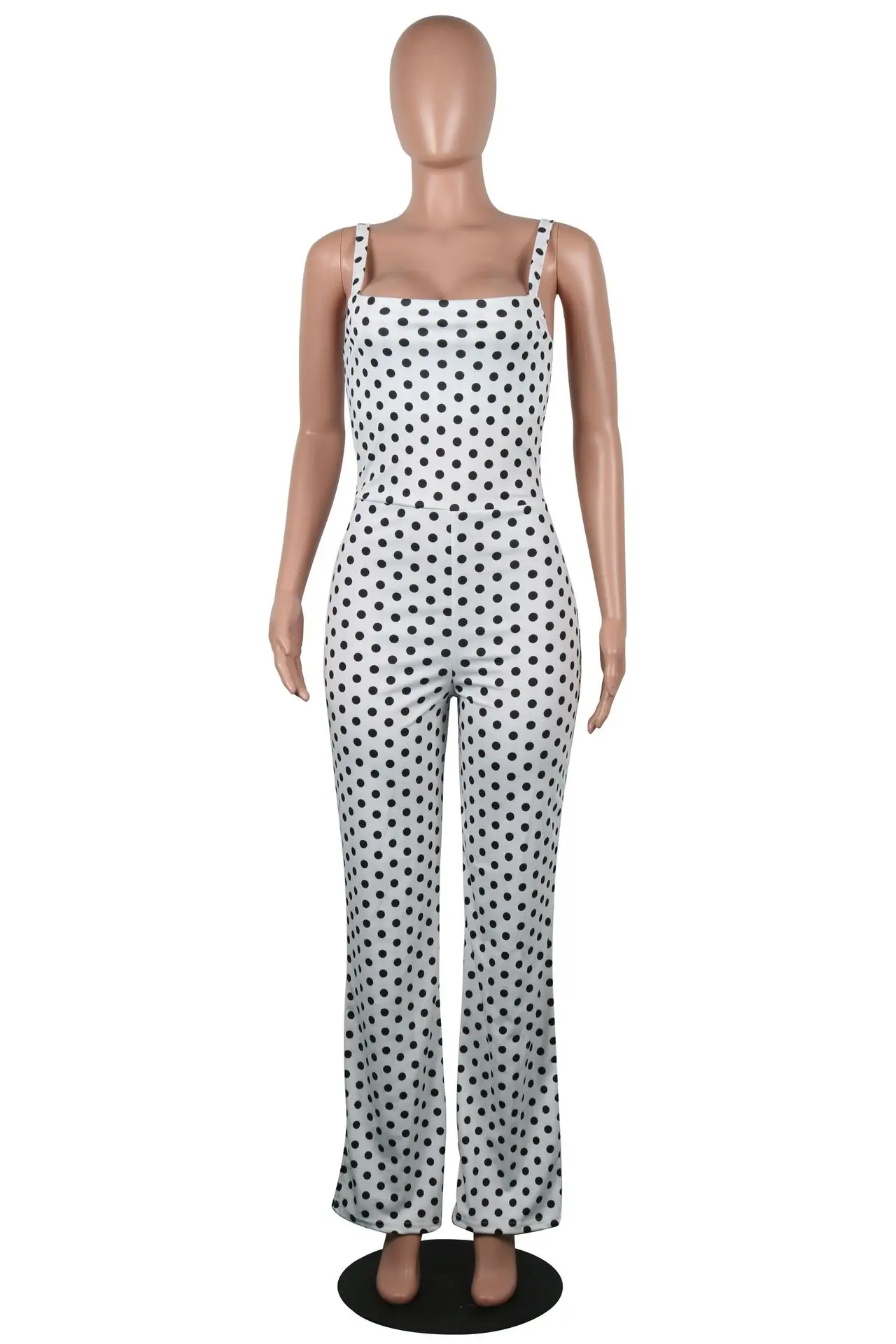 Factory Autumn dot Sexy Jumpsuits For Women Strap Backless Jumpsuit Sleeveless Simple Overalls