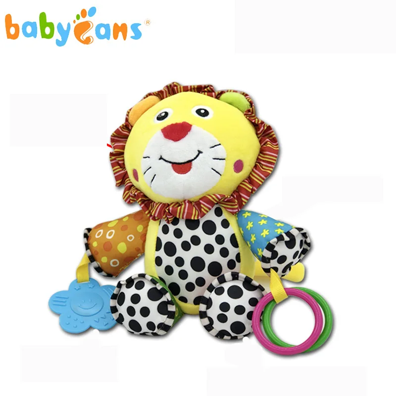 Lion TOYMYTOY Jouet de bébé Enrouler Jouet de rail de lit Jouet de poussette en peluche 