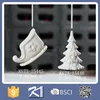 White ceramic hanging wall christmas trees