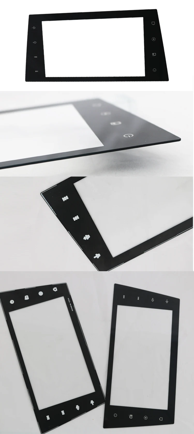 flat appliance for electric car navigator screen lcd custom cut corning gorilla glass