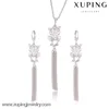 63564 xuping jewelry rhodium color tassels fashion jewelry 2016 costume frog design jewelry set