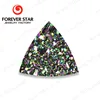 Trillion Shape 15*15mm Magic Green Natural Rainbow Titanium Agate Druzy