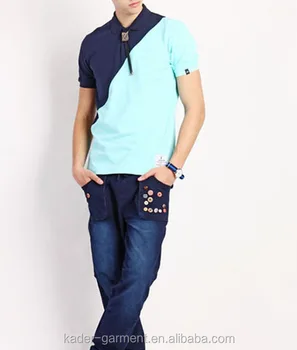 color block polo