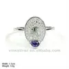 RzQ-0057 925 Sterling Silver Larimar Rings Jewelry Wholesale New Design Ring