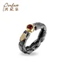 Thailand Design Fashion Handmade Jewelry Garnet Ring In Silver Jewelry