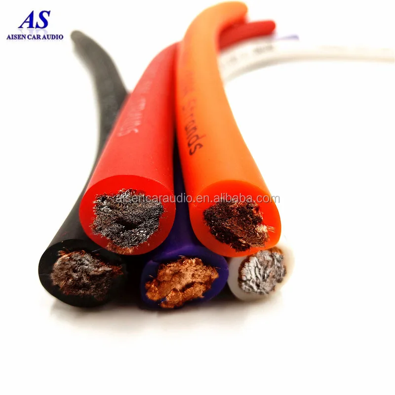 Car Subwoofer Power Cable With 15.24m/ 50 Ft Per Spool Made In Aisen