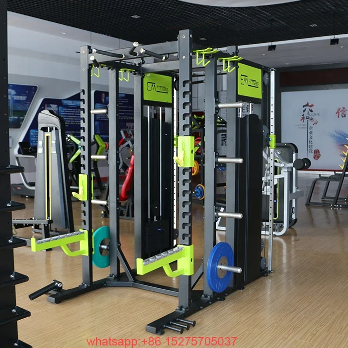 Hottest!!! Em Fitness Squat Rack& Cable Crossover With Dual Function