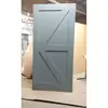 Single panel white sliding barn door with sliding door hardware
