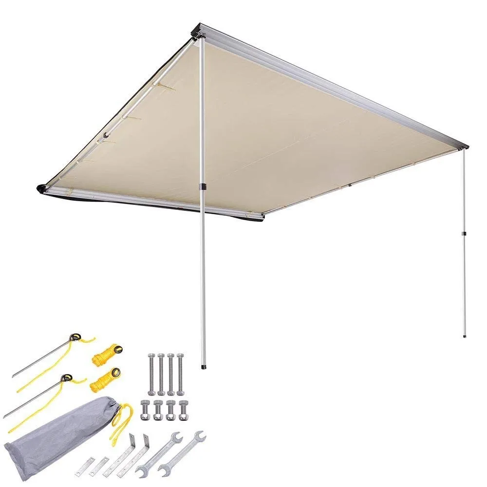 2.5x3m Car Side Awning Roof Rack Cover Tent Shades Outdoor Camping