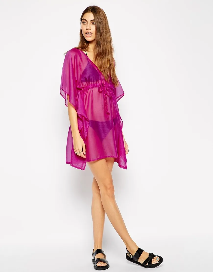 2016 sexy girl micro bikini swimwear models & silk kaftan for