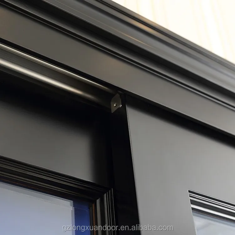 dark color frosted glass doors interior solid wooden sliding door for sale