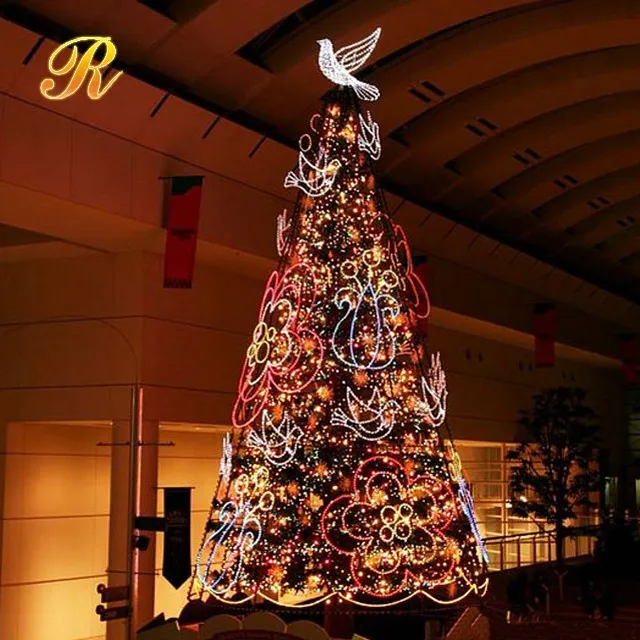 2017 New Christmas Tree Decoration Artificial Giant Led Lighted