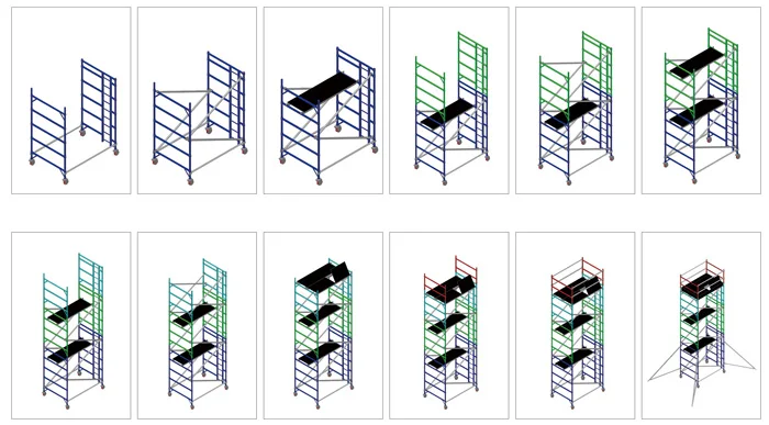 2nd hand tower scaffolding aluminum for sale 