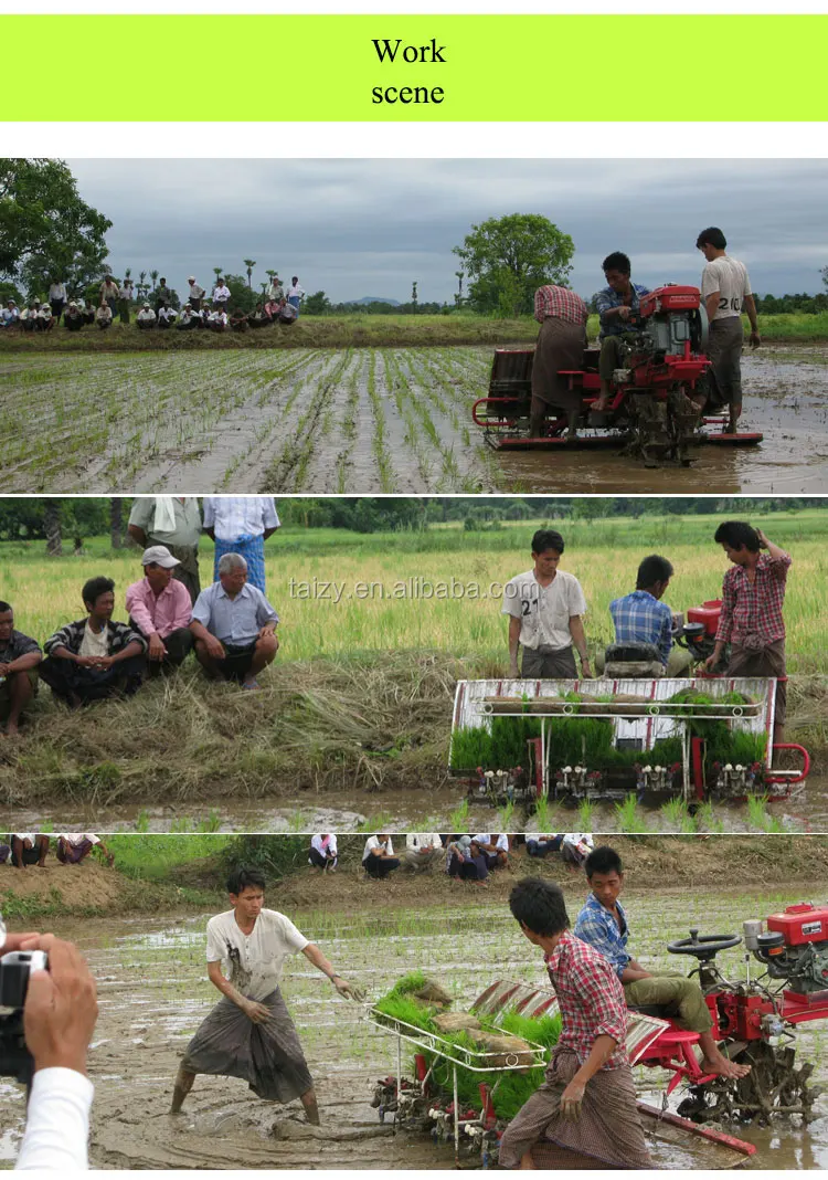 secondly,the farmer move the handgrip and work with the machine