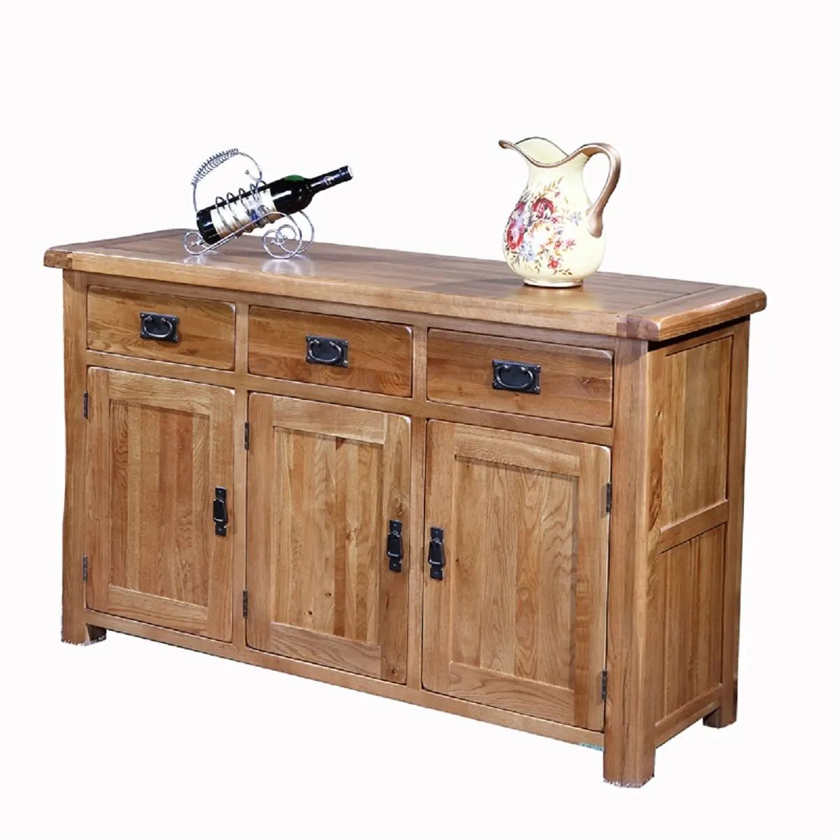 Buy Chinese Huayi Soild Oak Wood Dishes Display Cabinets Locker