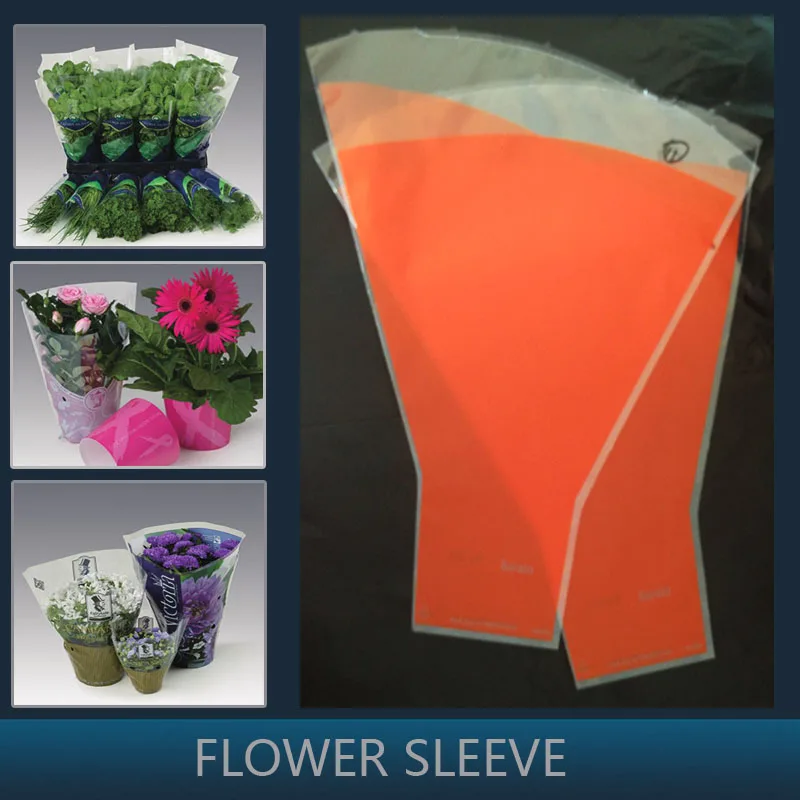 Custom Printed Plastic Flower Wrap Flower Sleeve Buy Plastic Flower