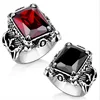 316L stainless steel Artificial zircon rings with four lobster claw snake chain extension rings