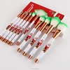 2018 New Design Good Quality Synthetic 10 Christmas make-up brushes With Cone Handle OEM ODM Accept Packaging Customized