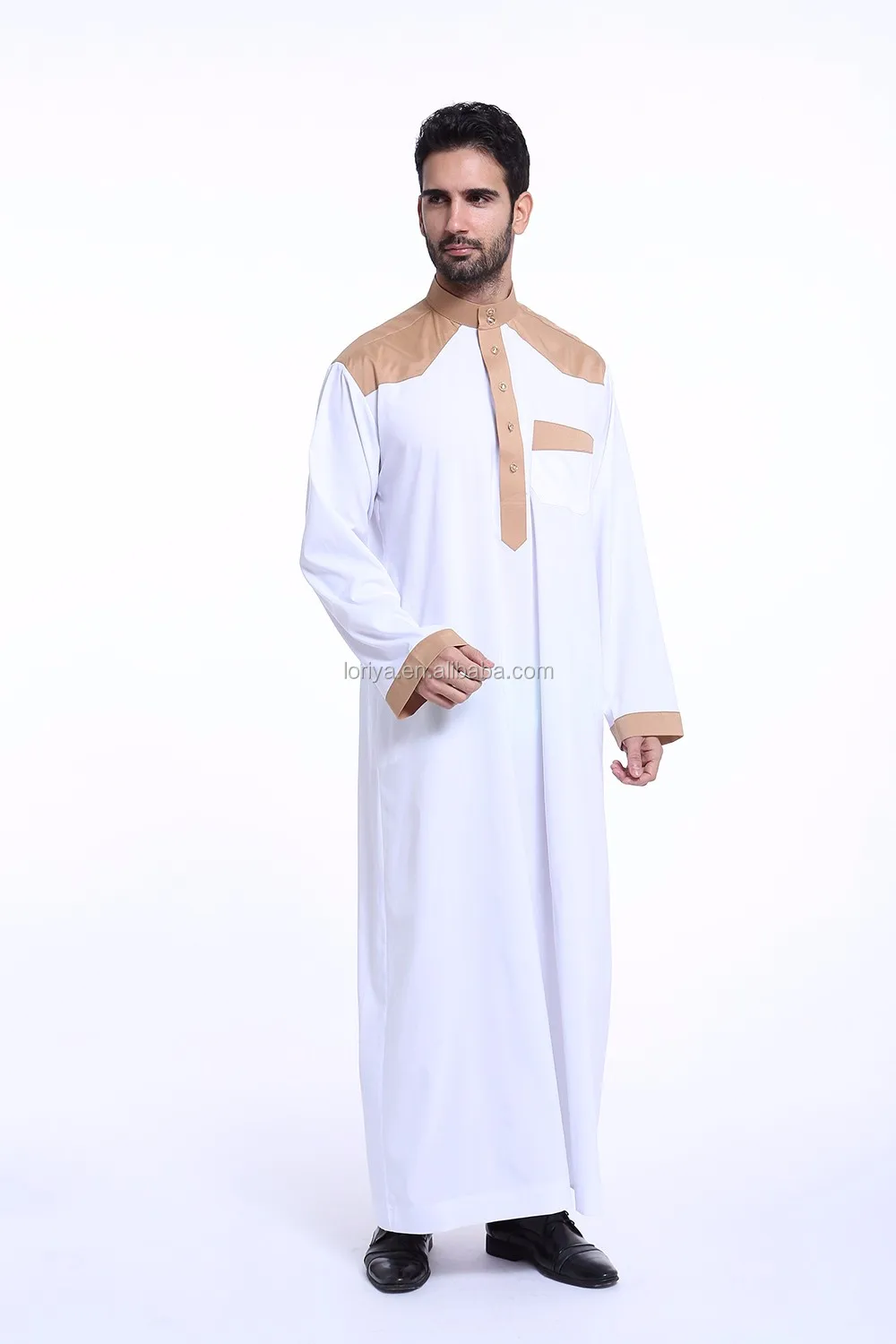 Modern Latest Design Muslim Men Jubah New Thobe Jubah 