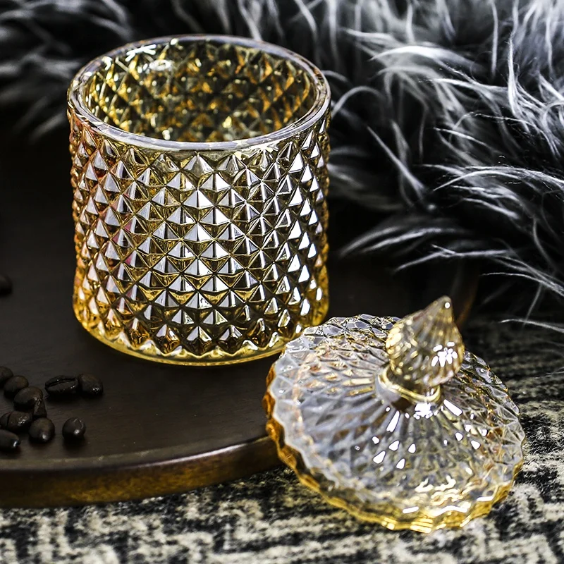 Wholesale 300ml 10oz Luxury Colorful Candle Jars Container Glass With