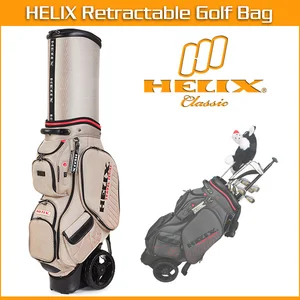 2017 Helix Golf Clubs Used Bag With Wheels Nylon Tour Trolley Stand