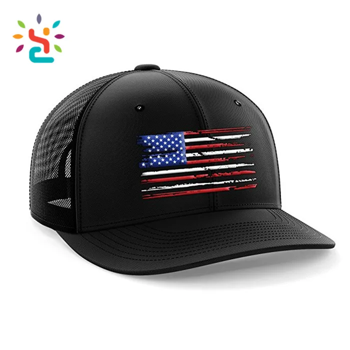 baseball cap with american flag patch