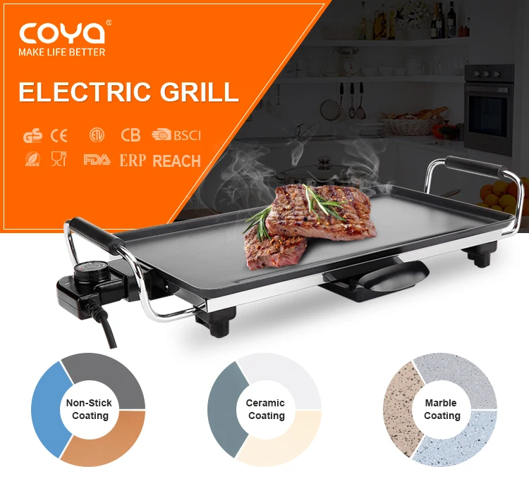 Electric Indoor Teppanyaki Yakitori Tabletop Grill Machine Equipment