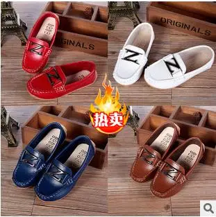 2015 Autum boy children shoes single leather shoes boys moccasin loafers shoes SIZE 21 to 36