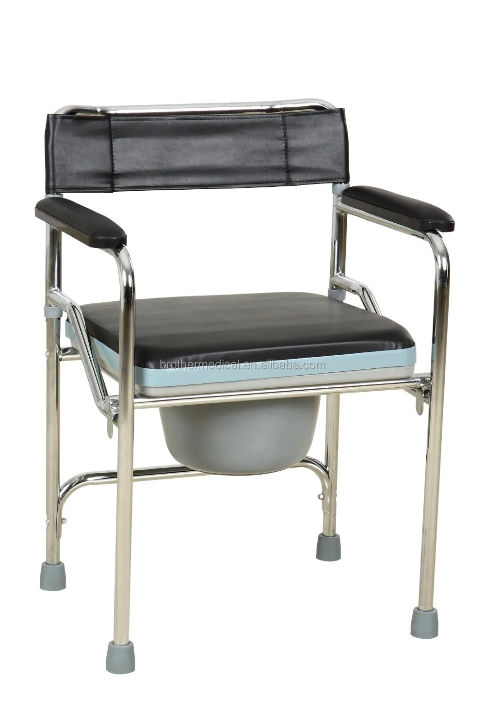 China Supplier Human Disabled Folding Toilet Commode Wheel Chair For