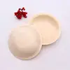 Disposable food tray wooden dish square round plate