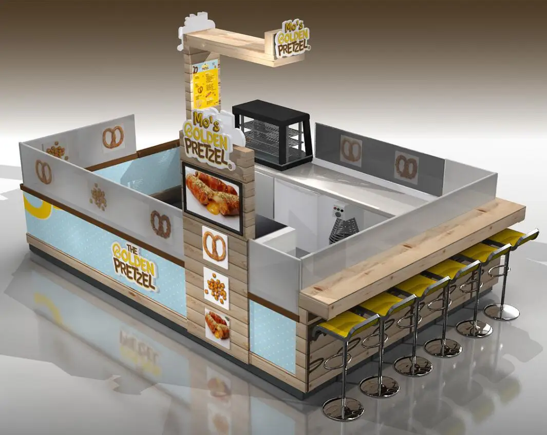 Nice Design Airport Food Kiosk For Cupcake Waffle Crepe & Bakery Bread ...