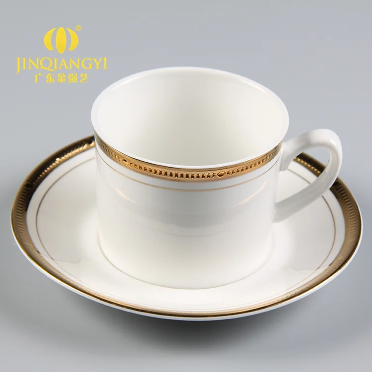 Set Of 6 Gold Border Bulk Wholesale Tea Cups And Saucers Free