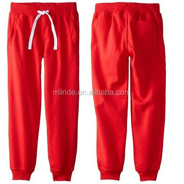 plain red joggers