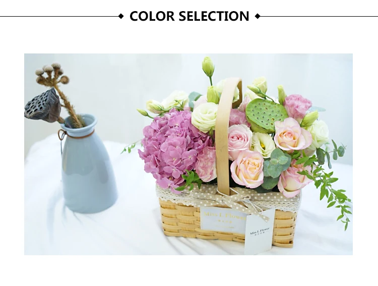 custom new hot sale high quality handmade all kinds of flower basket wholesale supply