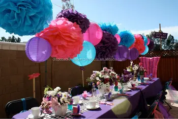Vintage Idea Cake Supplies Tissue Paper Pom Poms Dessert Tables
